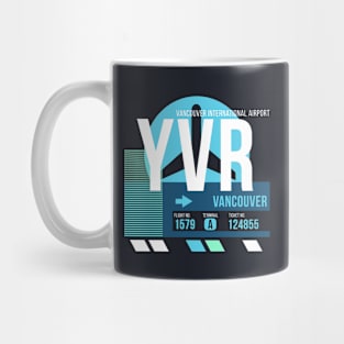 Vancouver (YVR) Airport Code Baggage Tag Mug